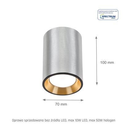 Точковий світильник CHLOE 1xGU10/35W/230V круглий матовий хром/золотий