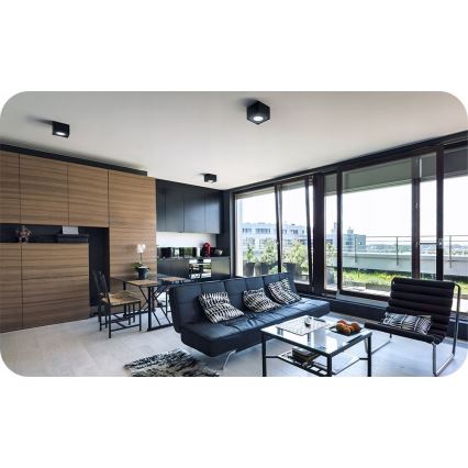 Точковий світильник CHLOE AR111 1xGU10/50W/230V квадратний чорний