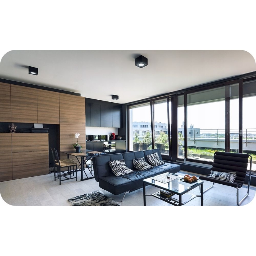 Точковий світильник CHLOE AR111 1xGU10/50W/230V квадратний чорний