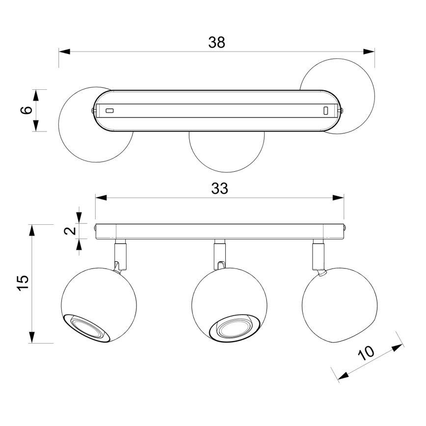 Точковий світильник COMET 3xGU10/8W/230V білий/глянцевий хром