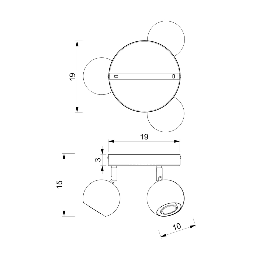 Точковий світильник COMET 3xGU10/8W/230V білий/глянцевий хром