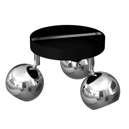 Точковий світильник COMET 3xGU10/8W/230V чорний/глянцевий хром