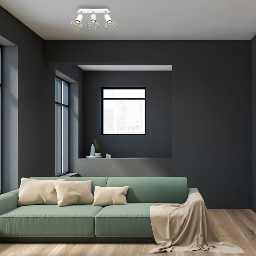 Точковий світильник DANTE 3xGU10/25W/230V білий/золотий