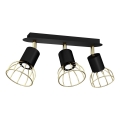 Точковий світильник DANTE 3xGU10/25W/230V чорна/золота