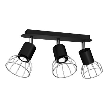 Точковий світильник DANTE 3xGU10/25W/230V чорний/блискучий хром