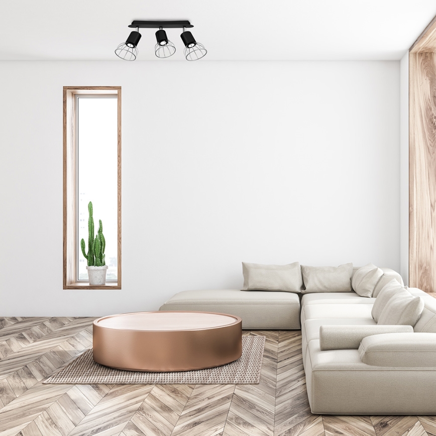 Точковий світильник DANTE 3xGU10/25W/230V чорний/блискучий хром