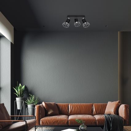 Точковий світильник DANTE 3xGU10/25W/230V чорний/блискучий хром