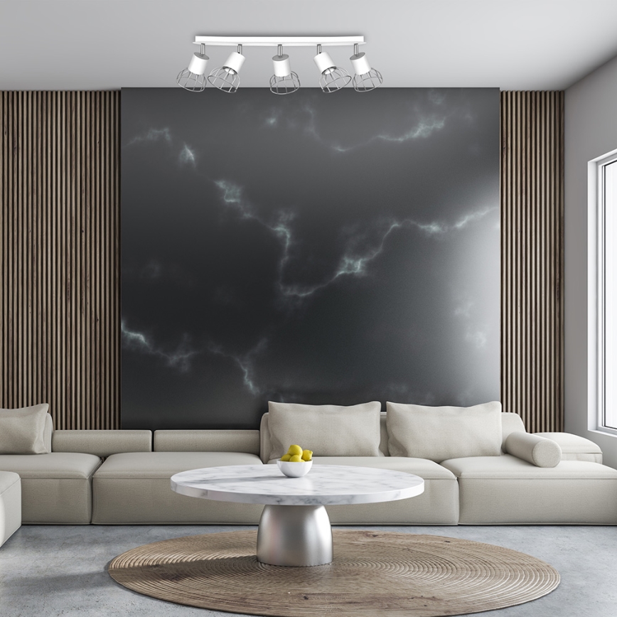 Точковий світильник DANTE 5xGU10/25W/230V білий/блискучий хром