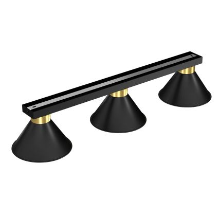 Точковий світильник DEMET 3xE27/60W/230V чорний/золотий