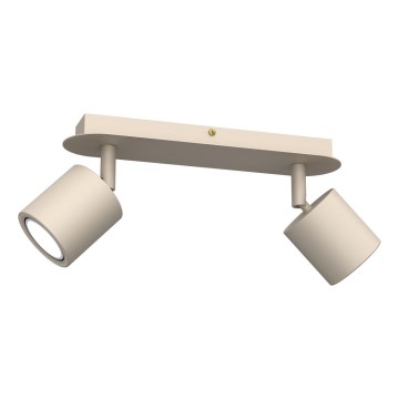 Точковий світильник DEMIA 2xGU10/8W/230V бежевий