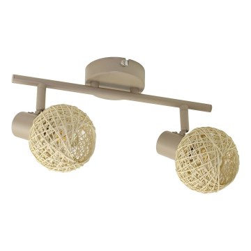 Точковий світильник DEX 2xE14/10W/230V бежевий/кремовий