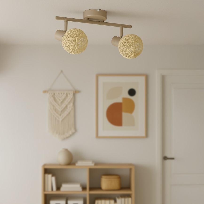 Точковий світильник DEX 2xE14/10W/230V бежевий/кремовий