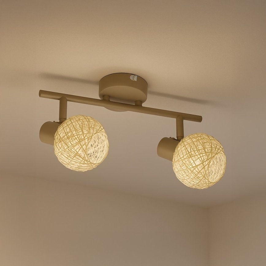 Точковий світильник DEX 2xE14/10W/230V бежевий/кремовий