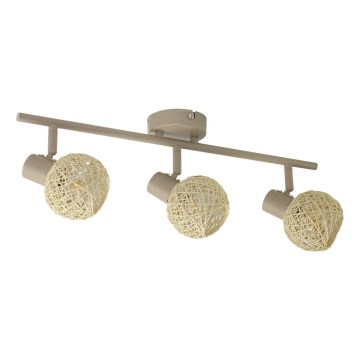 Точковий світильник DEX 3xE14/10W/230V бежевий/кремовий