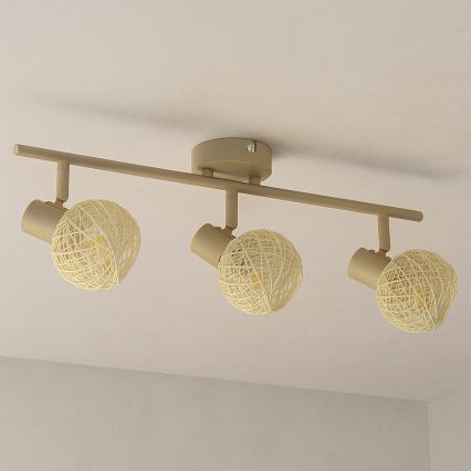 Точковий світильник DEX 3xE14/10W/230V бежевий/кремовий