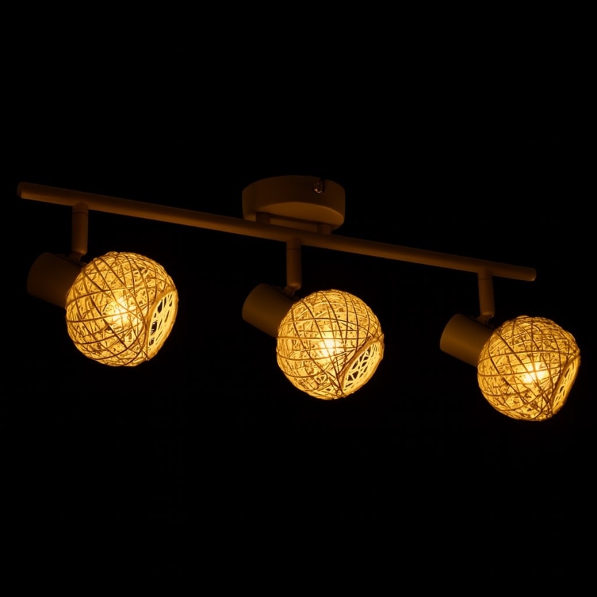 Точковий світильник DEX 3xE14/10W/230V бежевий/кремовий