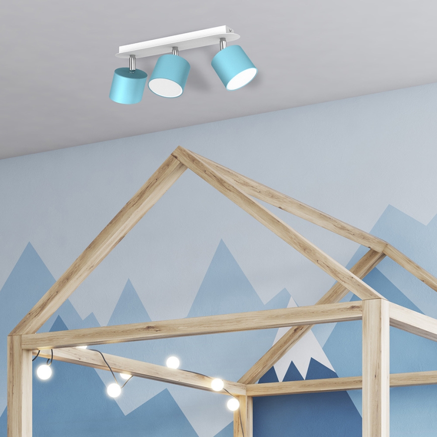 Точковий світильник DIXIE 3xGX53/11W/230V синій