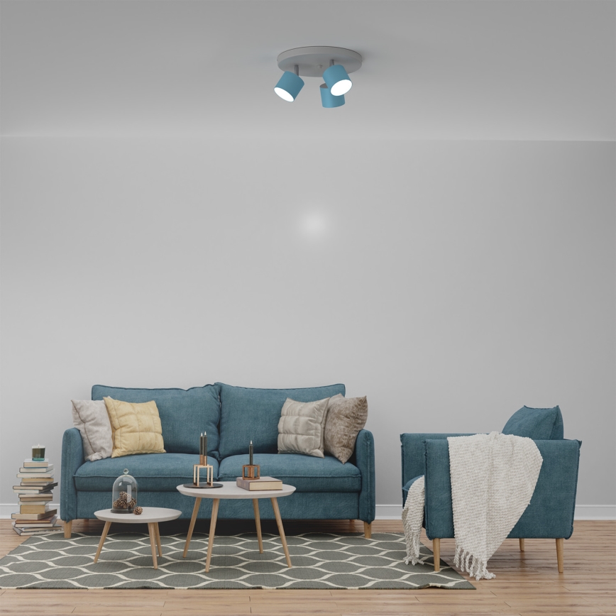 Точковий світильник DIXIE 3xGX53/11W/230V синій