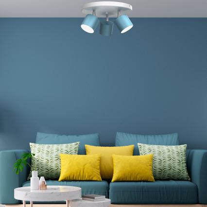 Точковий світильник DIXIE 3xGX53/11W/230V синій