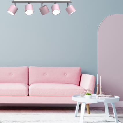 Точковий світильник DIXIE 5xGX53/11W/230V рожевий