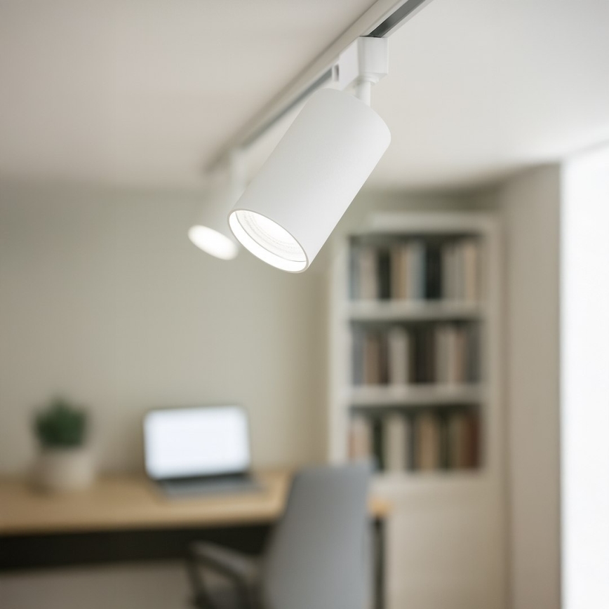 Точковий світильник для 1-фазної трекової системи TIGER 1xGU10/10W/230V білий