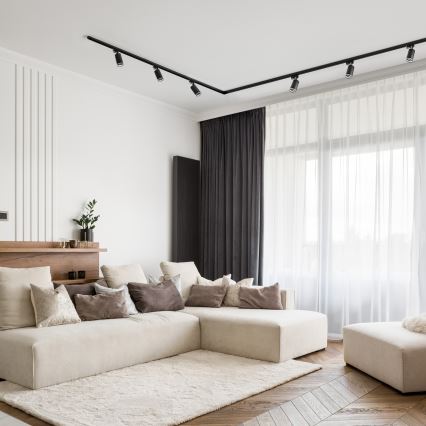 Точковий світильник для трекової системи 8xGU10/25W/230V 4 м чорний