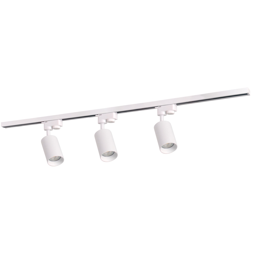 Точковий світильник для трекової системи MARIBEL 3xGU10/10W/230V +1 м трекова система білий