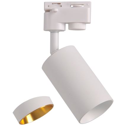 Точковий світильник для трекової системи MARIBEL 3xGU10/10W/230V +1 м трекова система білий