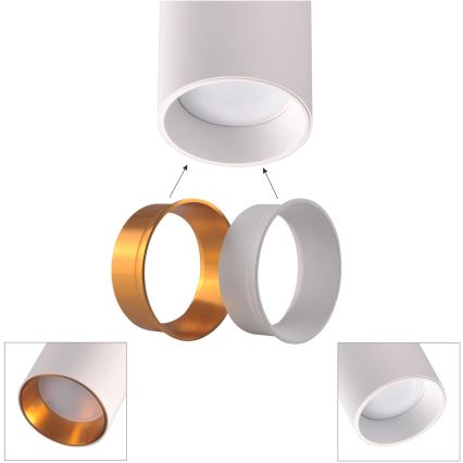 Точковий світильник для трекової системи MARIBEL 3xGU10/10W/230V +1 м трекова система білий