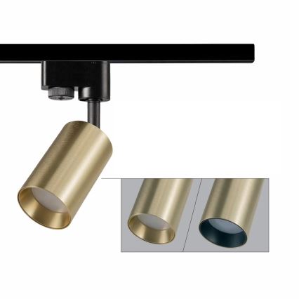 Точковий світильник для трекової системи MARIBEL 3xGU10/10W/230V +1 м трекова система золотий