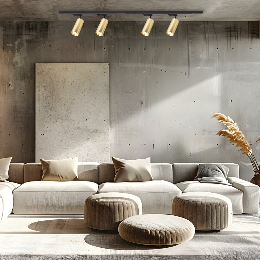 Точковий світильник для трекової системи MICA 4xGU10/10W/230V золотий/чорний