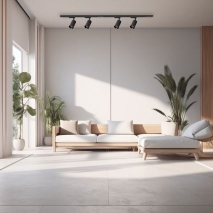 Точковий світильник для трекової системи PIPE 4xGU10/10W/230V чорний