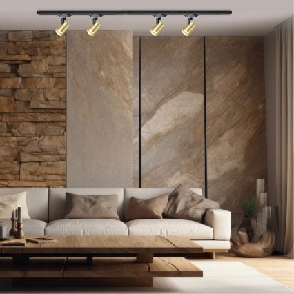 Точковий світильник для трекової системи VOLF 4xGU10/10W/230V золотий/чорний