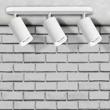 Точковий світильник для ванної кімнати TURYN 3xGU10/10W/230V IP44 білий