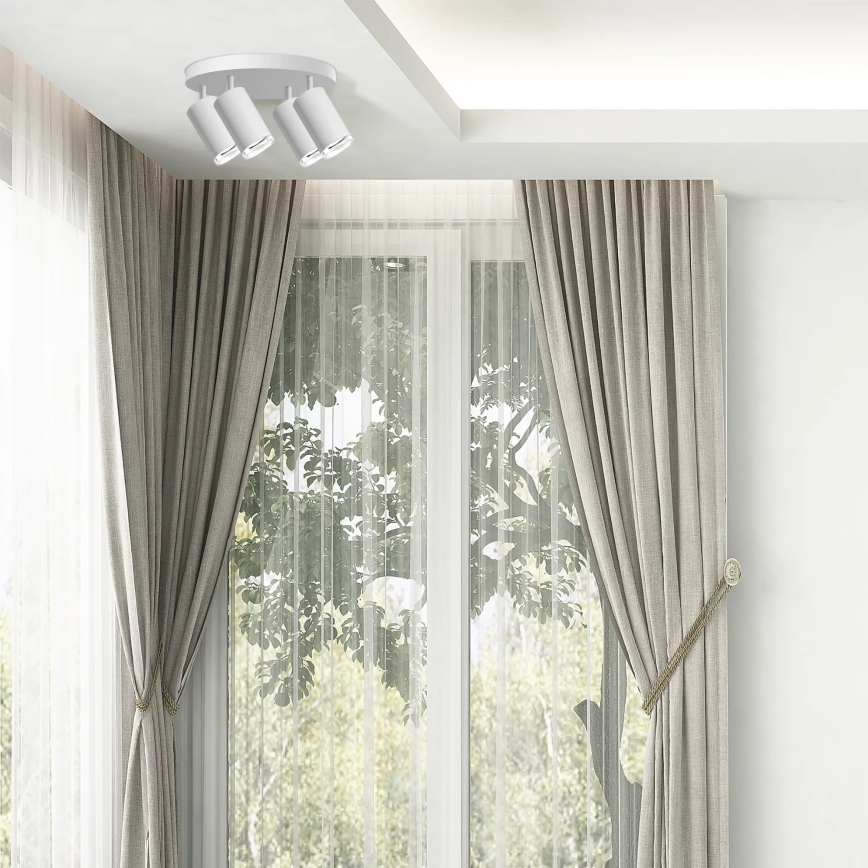 Точковий світильник для ванної кімнати TURYN 4xGU10/10W/230V IP44 білий