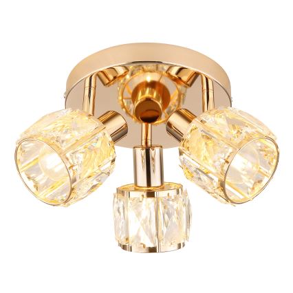 Точковий світильник DUBAI 3xE14/40W/230V діаметр 36 см рожеве золото