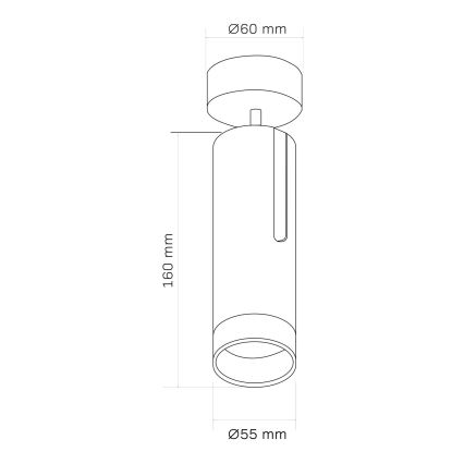 Точковий світильник FADO 1xGU10/10W/230V чорний