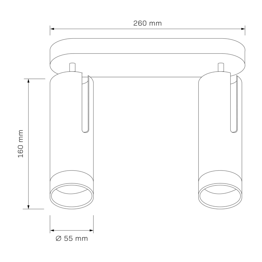 Точковий світильник FADO 2xGU10/10W/230V білий