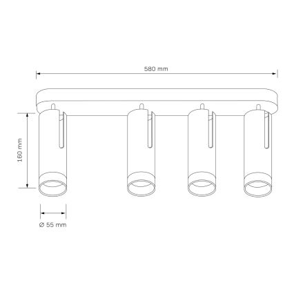 Точковий світильник FADO 4xGU10/10W/230V білий