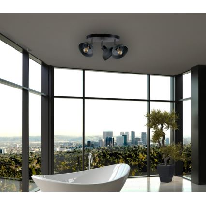 Точковий світильник FAUN 3xE27/60W/230V чорний