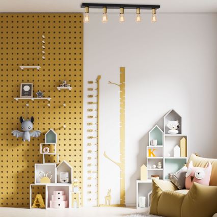 Точковий світильник FILO 5xE27/60W/230V чорний/золотий