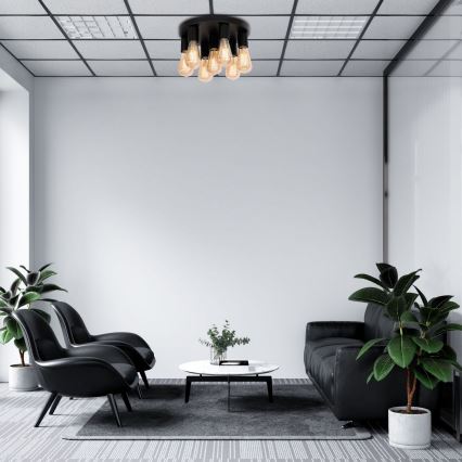 Точковий світильник FILO 7xE27/60W/230V чорний