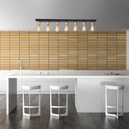 Точковий світильник FILO 7xE27/60W/230V чорний/золотий