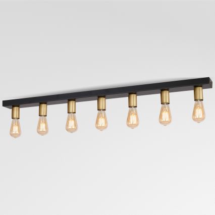 Точковий світильник FILO 7xE27/60W/230V чорний/золотий