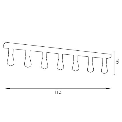 Точковий світильник FILO 7xE27/60W/230V чорний/золотий