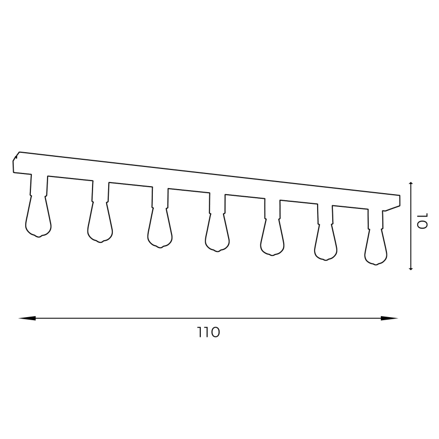 Точковий світильник FILO 7xE27/60W/230V чорний/золотий