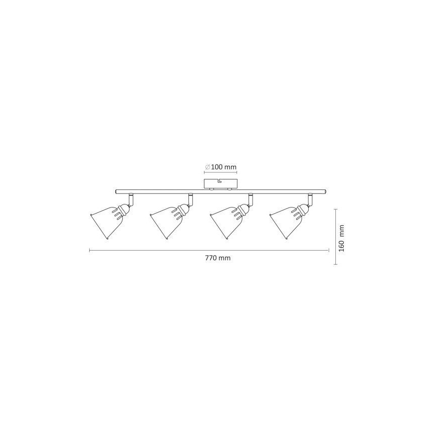 Точковий світильник FIONA 4xE14/8W/230V зелений