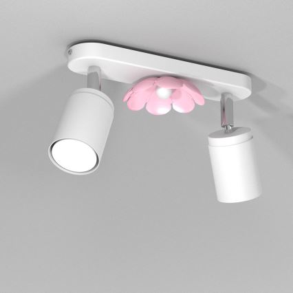 Точковий світильник FLOWER 2xGU10/8W/230V білий
