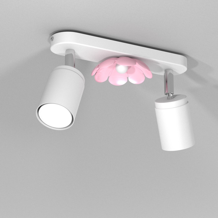 Точковий світильник FLOWER 2xGU10/8W/230V білий
