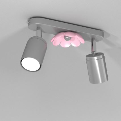 Точковий світильник FLOWER 2xGU10/8W/230V матовий хром